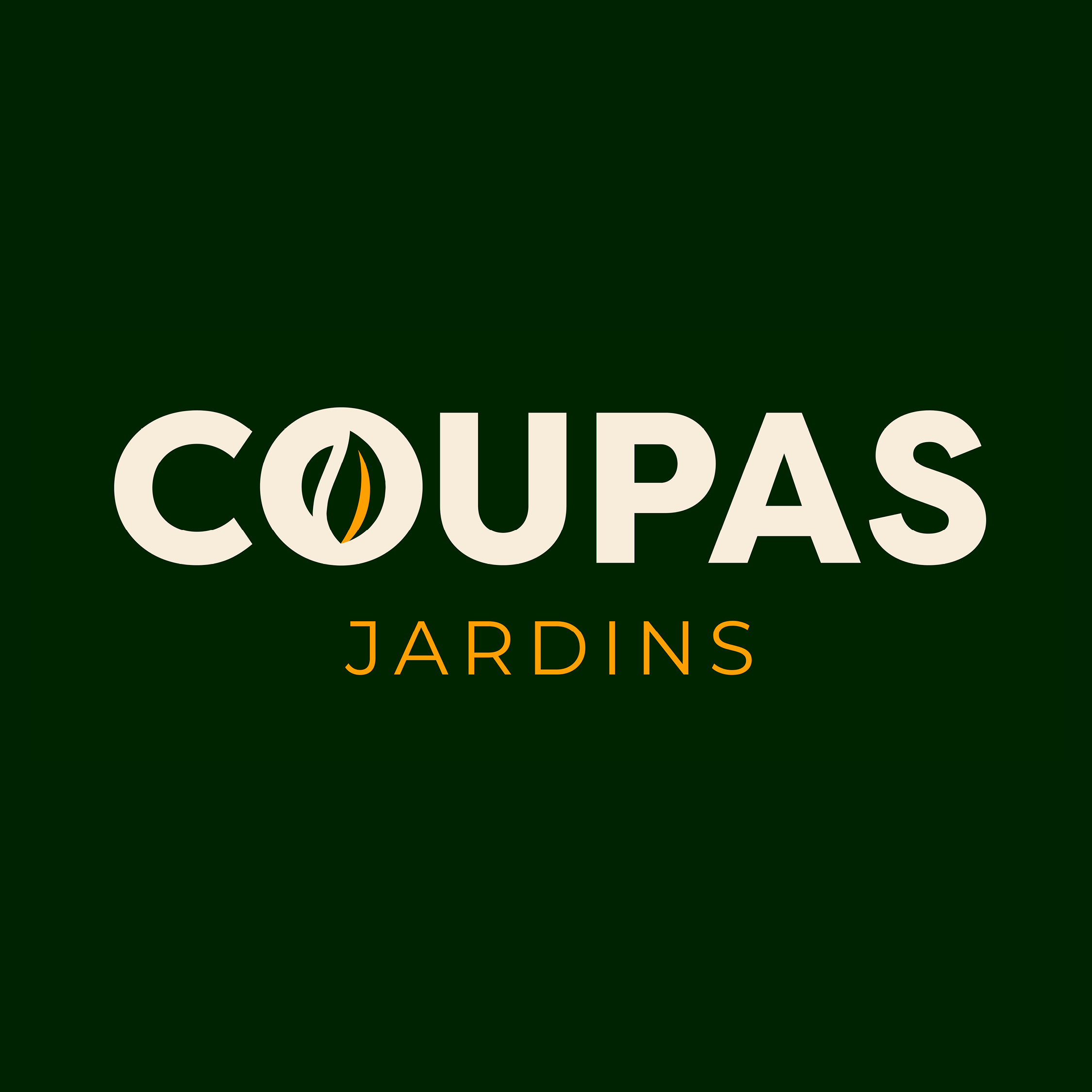 Logotype Coupas Jardins par le studio Whitamel design par Amélie Blanc, graphiste freelance.
